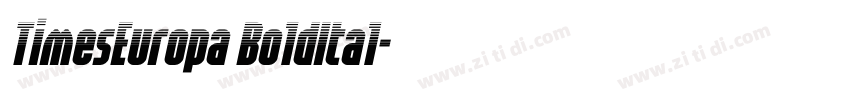 TimesEuropa BoldItal字体转换